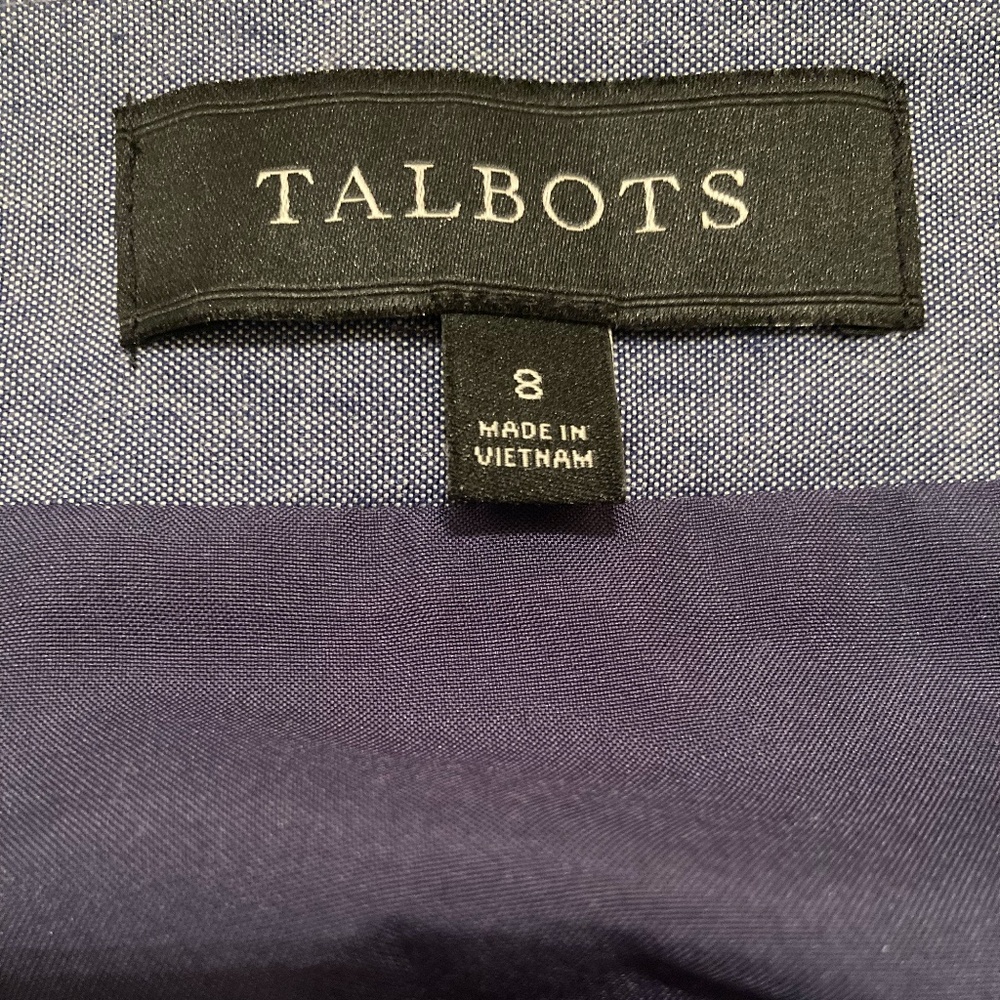 Talbots Blue Chambray Skirt with Lace Pattern - Picture 5 of 5